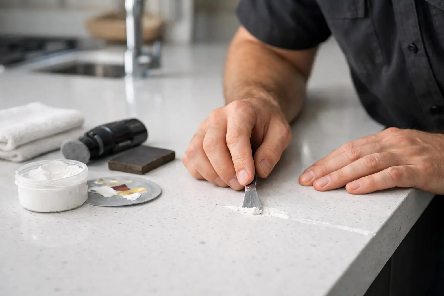 Caesarstone Benchtop Repair Done Right Caesarstone Benchtop Repair Done Right