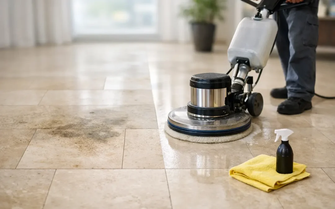 Limestone Floor Stain Treatment Done Right