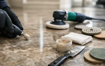 Stone Floor Scratch Repair Done Properly