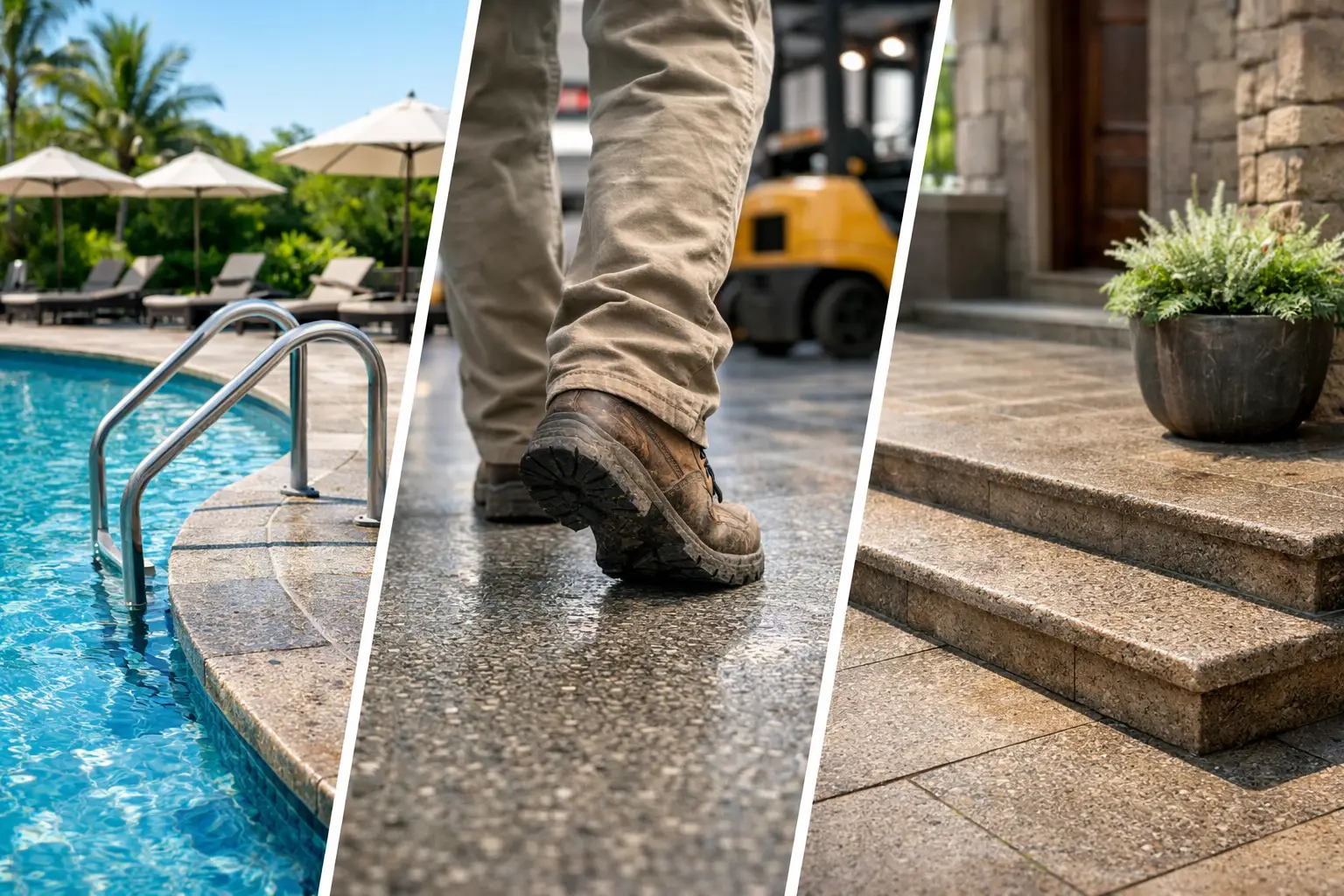 Where Slip Resistant Stone Coating Works Best Where Slip Resistant Stone Coating Works Best